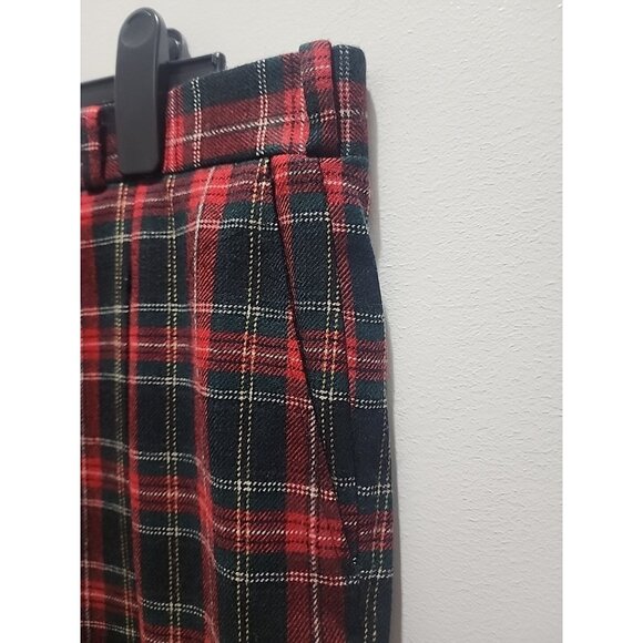 NWOT Golf Red Plaid HUNTINGTON Scotlandish Pattern Dress Pants Wool 40 X28 Santa - Picture 4 of 9